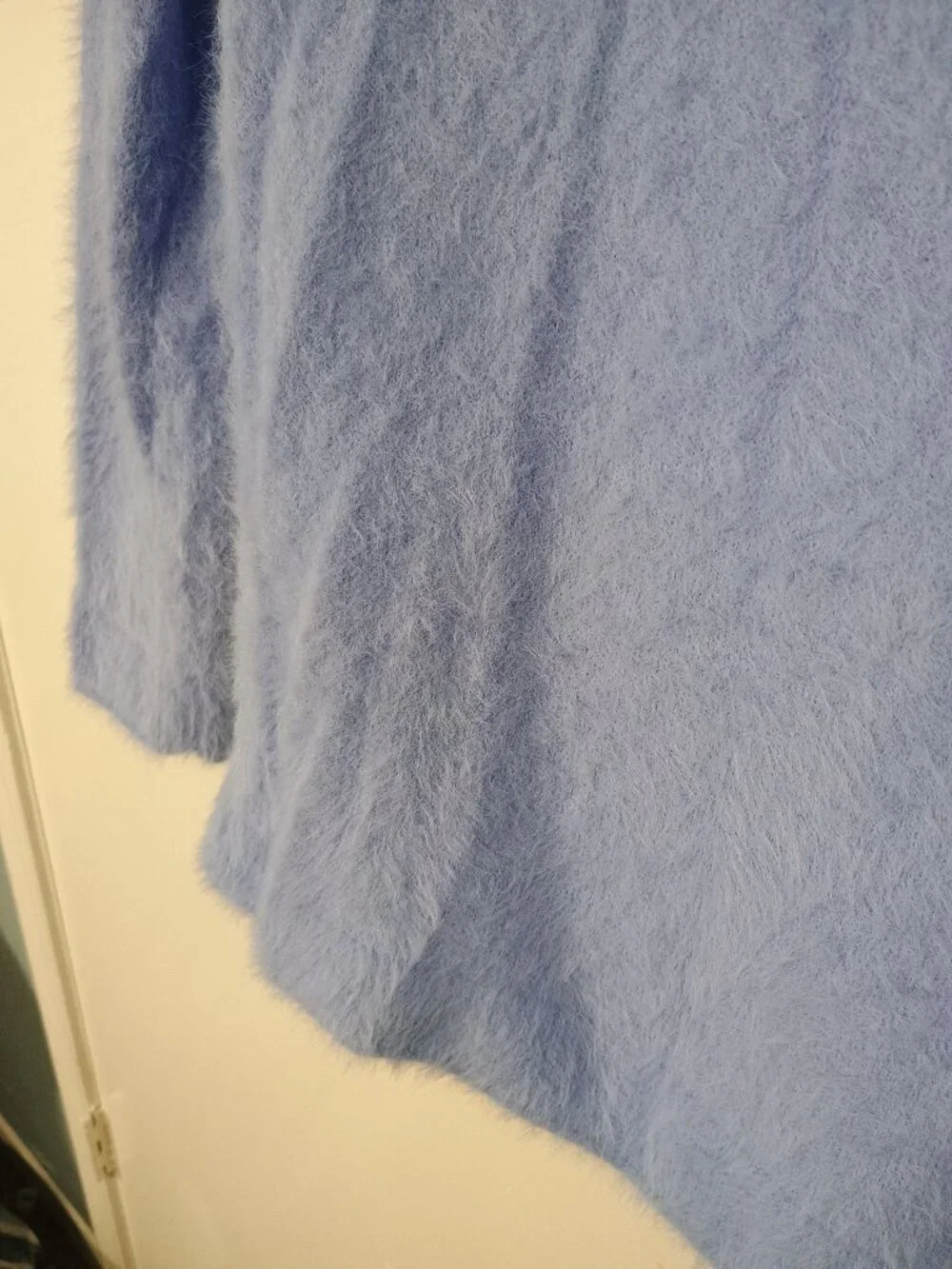 Chico’s Blue Fuzzy Eyelash Knit Sweater Size 2 / Large